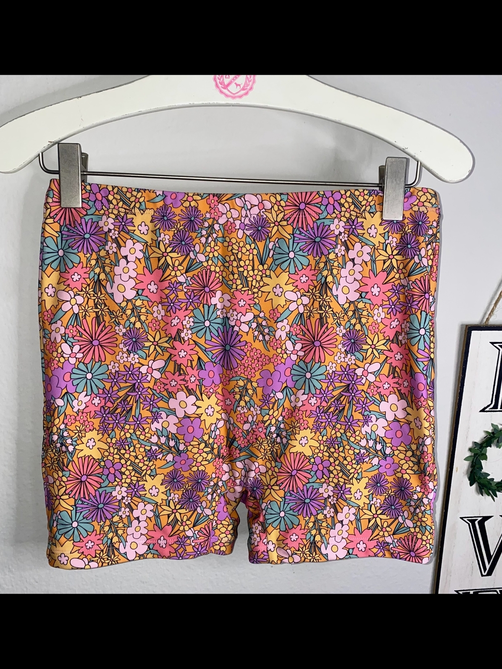 FLORAL PRINT STRETCH SWIM SHORTS